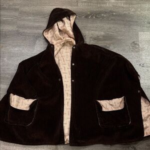 Yves Saint Laurent Chocolate Corduroy Cape